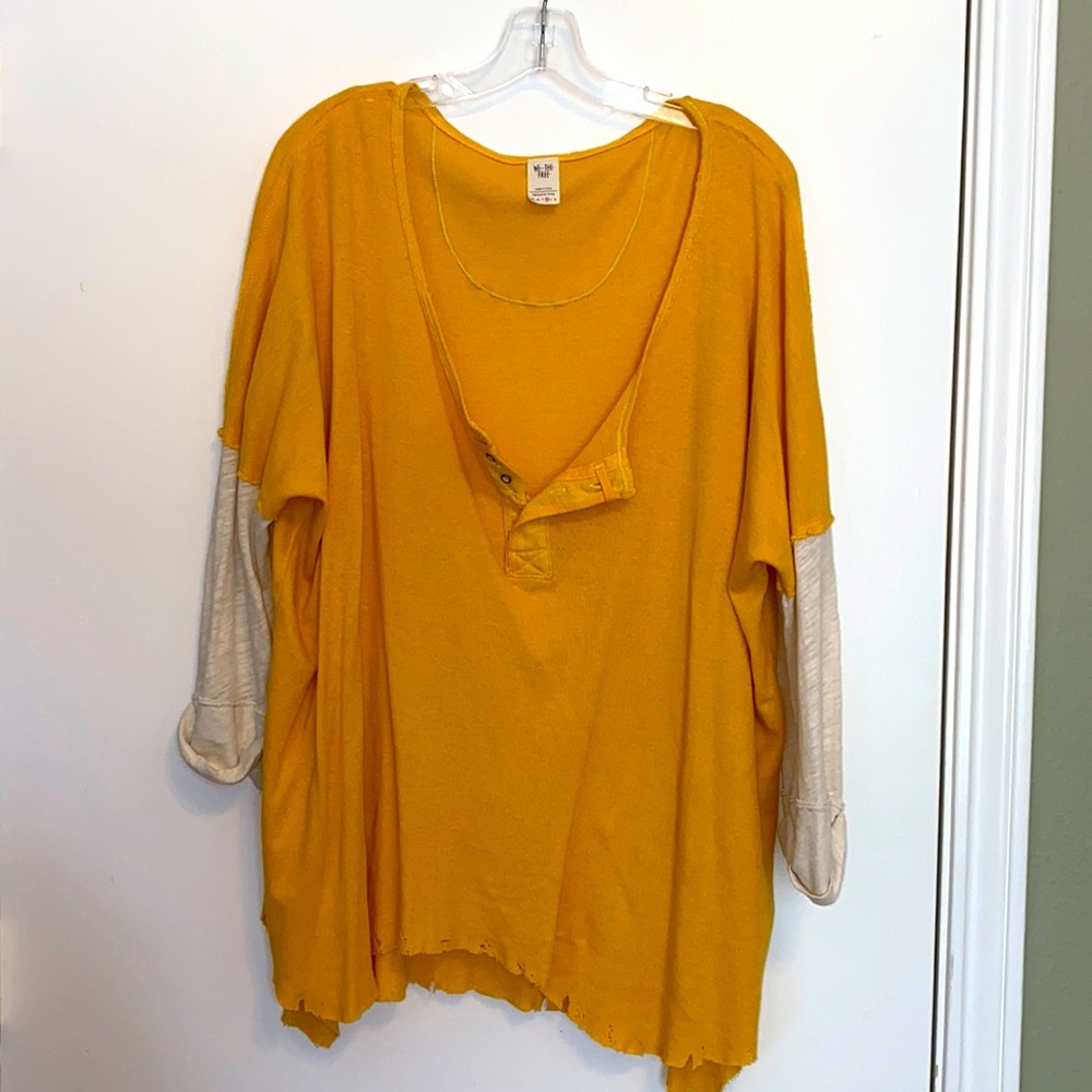 Distressed Free People Henley